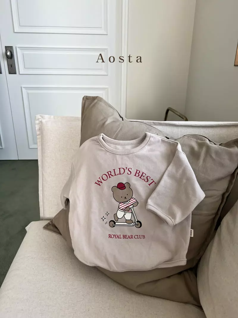 Aosta - Korean Children Fashion - #designkidswear - Royal Bear Kick Board Tee - 6