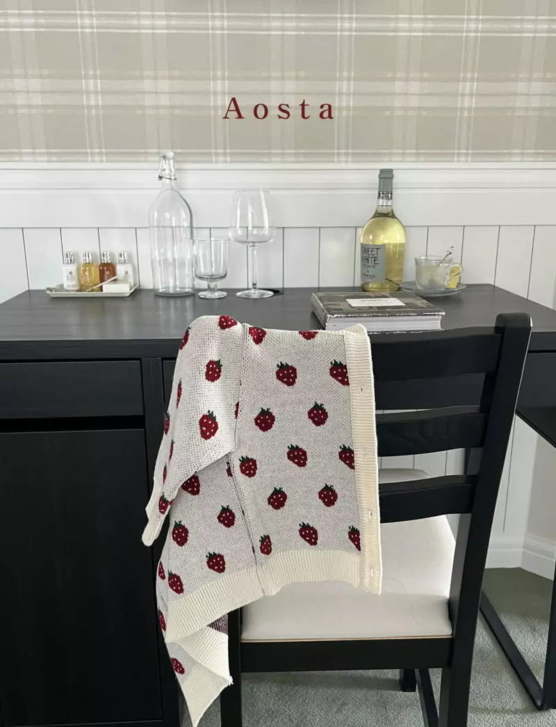 Aosta - Korean Children Fashion - #designkidswear - Strawberry Knit Cardigan