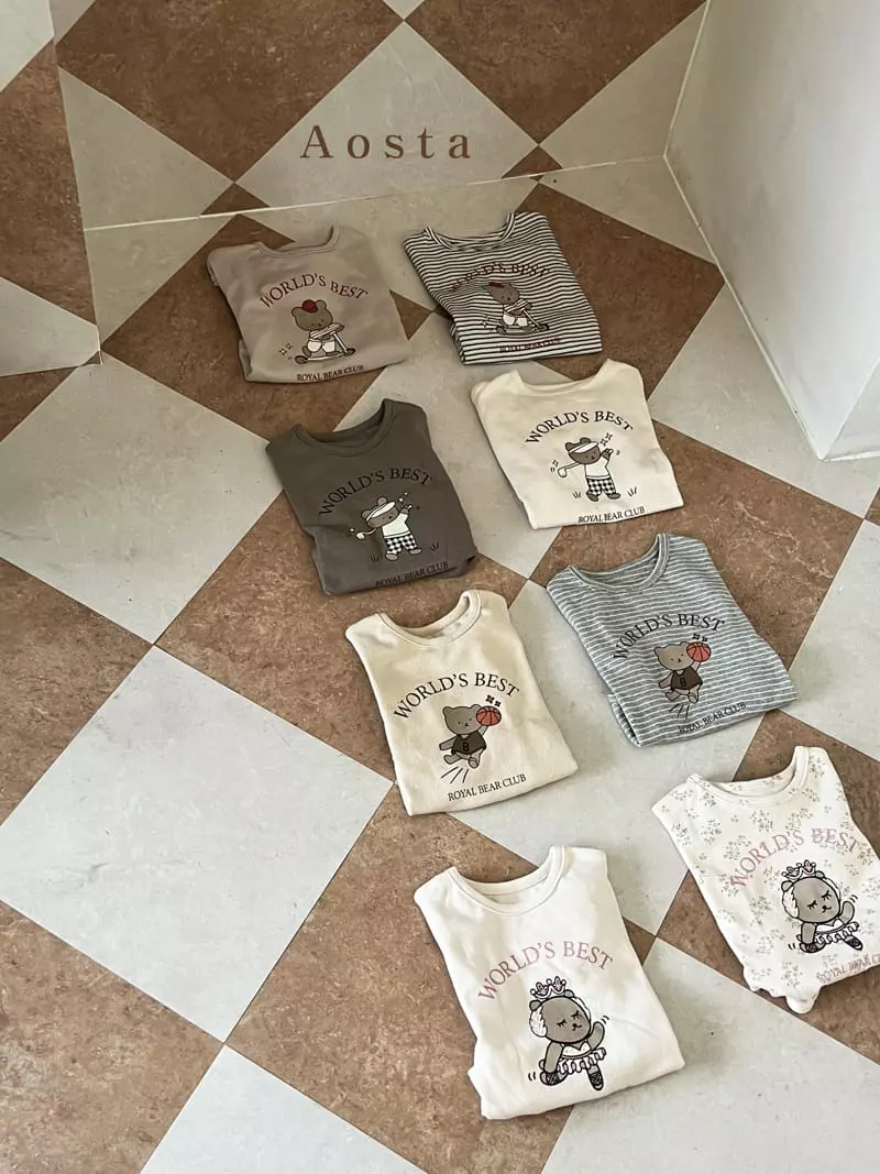 Aosta - Korean Children Fashion - #discoveringself - Royal Bear Basketball Tee - 6