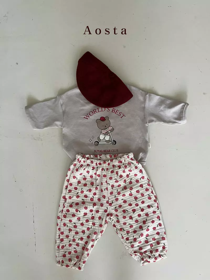 Aosta - Korean Children Fashion - #fashionkids - Royal Bear Kick Board Tee - 8