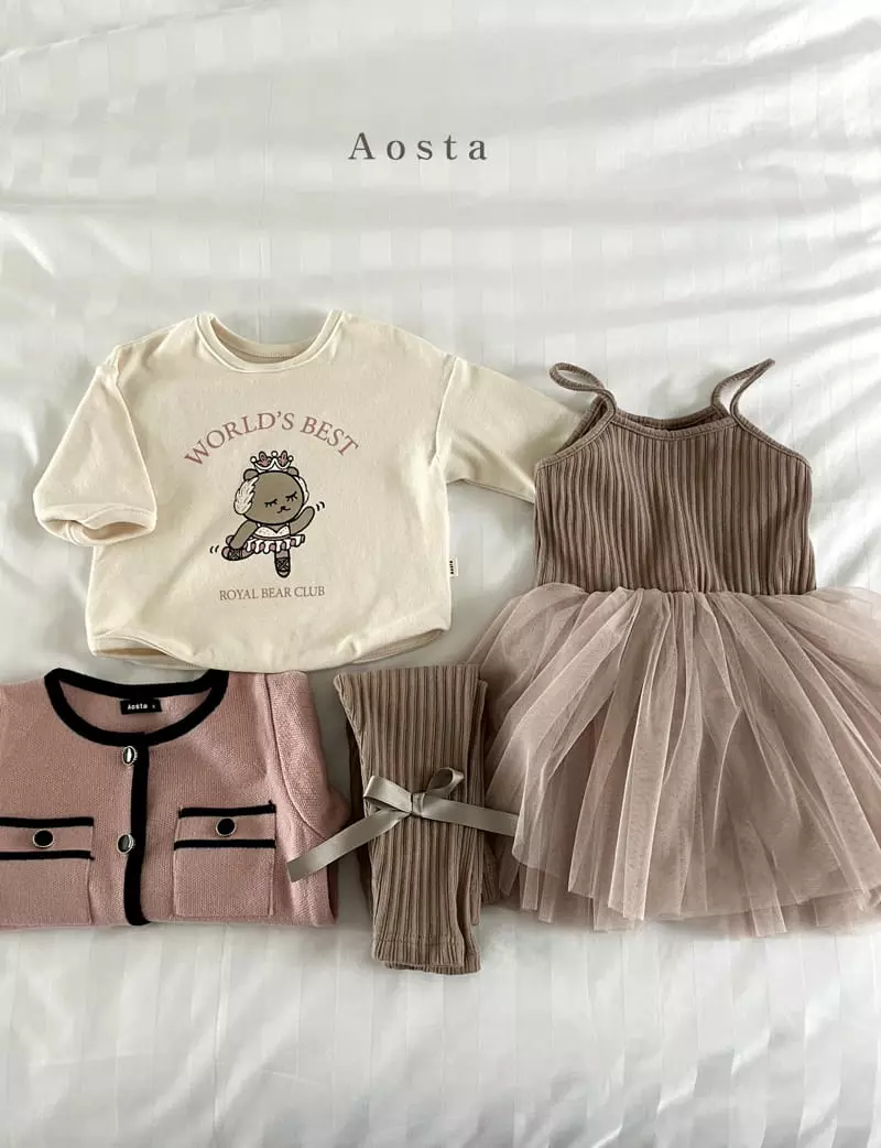 Aosta - Korean Children Fashion - #kidsshorts - Royal Bear Ballet Tee - 10