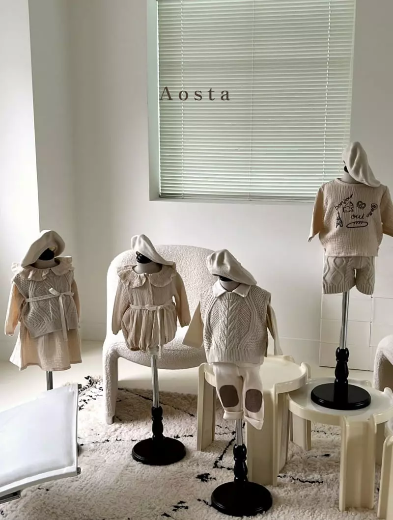 Aosta - Korean Children Fashion - #kidsshorts - Twid Knit Vest - 4