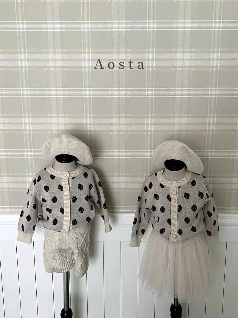 Aosta - Korean Children Fashion - #kidzfashiontrend - Strawberry Knit Cardigan - 6