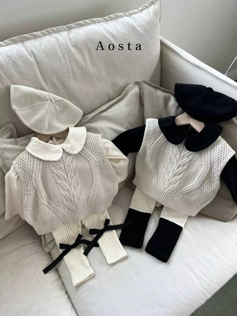 Aosta - Korean Children Fashion - #kidzfashiontrend - Twid Knit Vest - 5