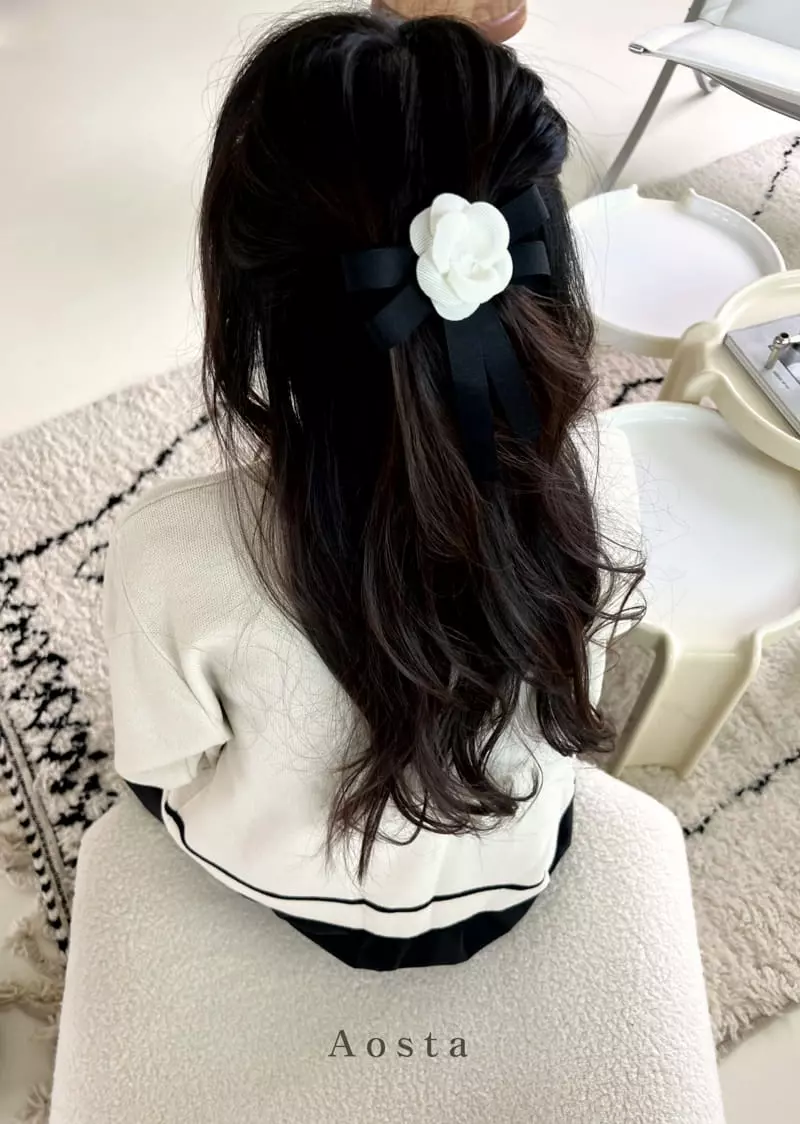Aosta - Korean Children Fashion - #littlefashionista - Coco Ribbon Hairpin - 4