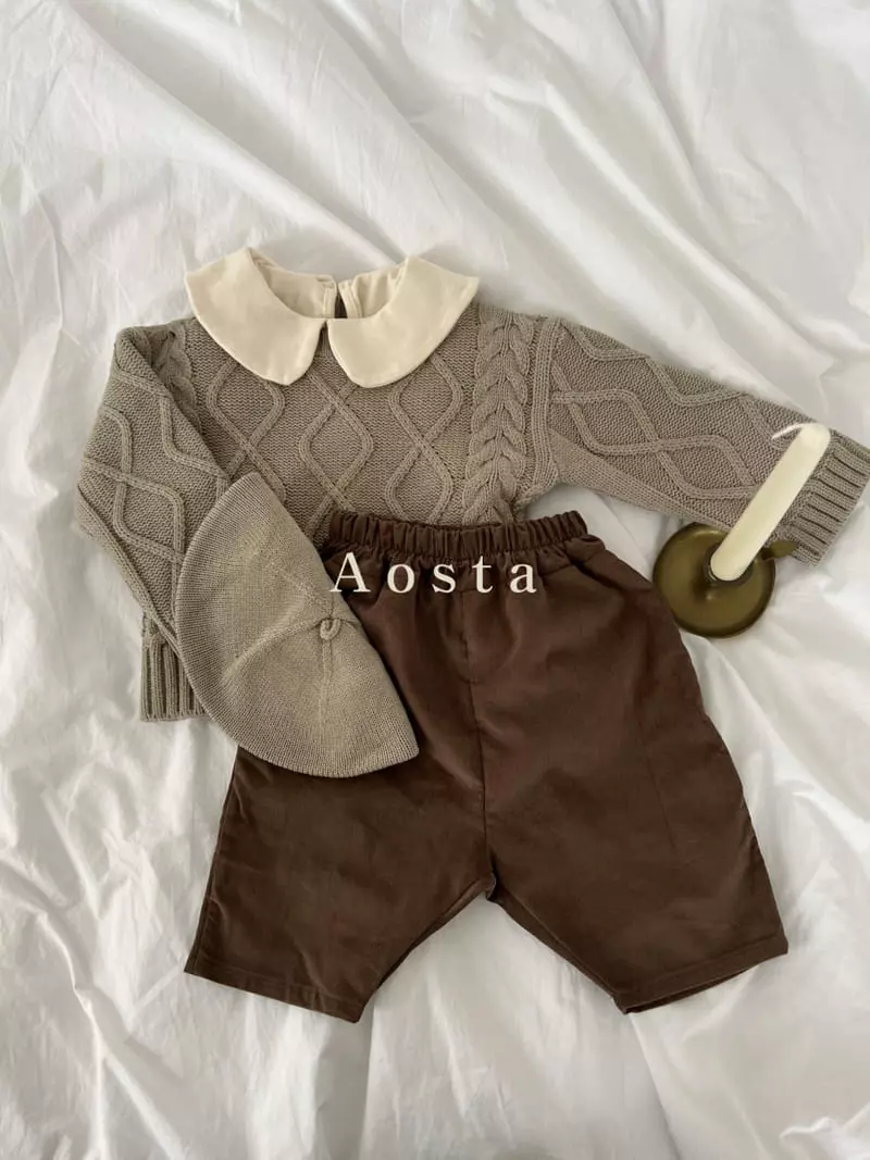 Aosta - Korean Children Fashion - #magicofchildhood - Tiwd Knit Tee - 6