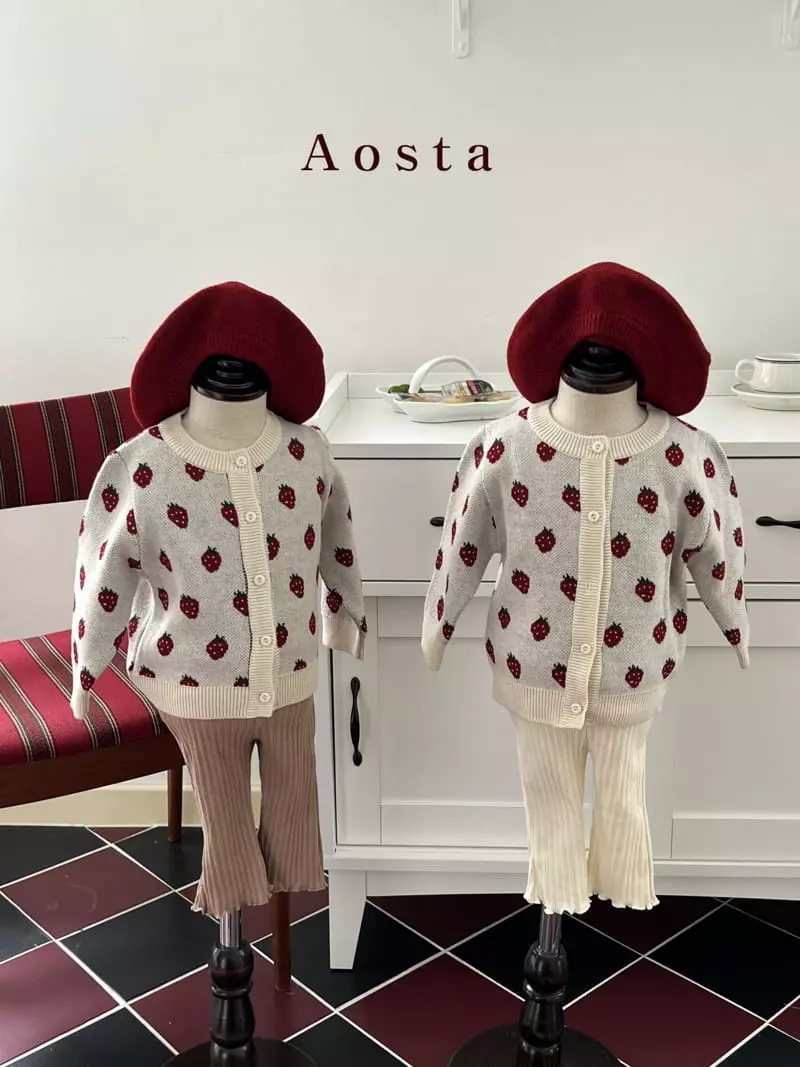 Aosta - Korean Children Fashion - #minifashionista - Strawberry Knit Cardigan - 10