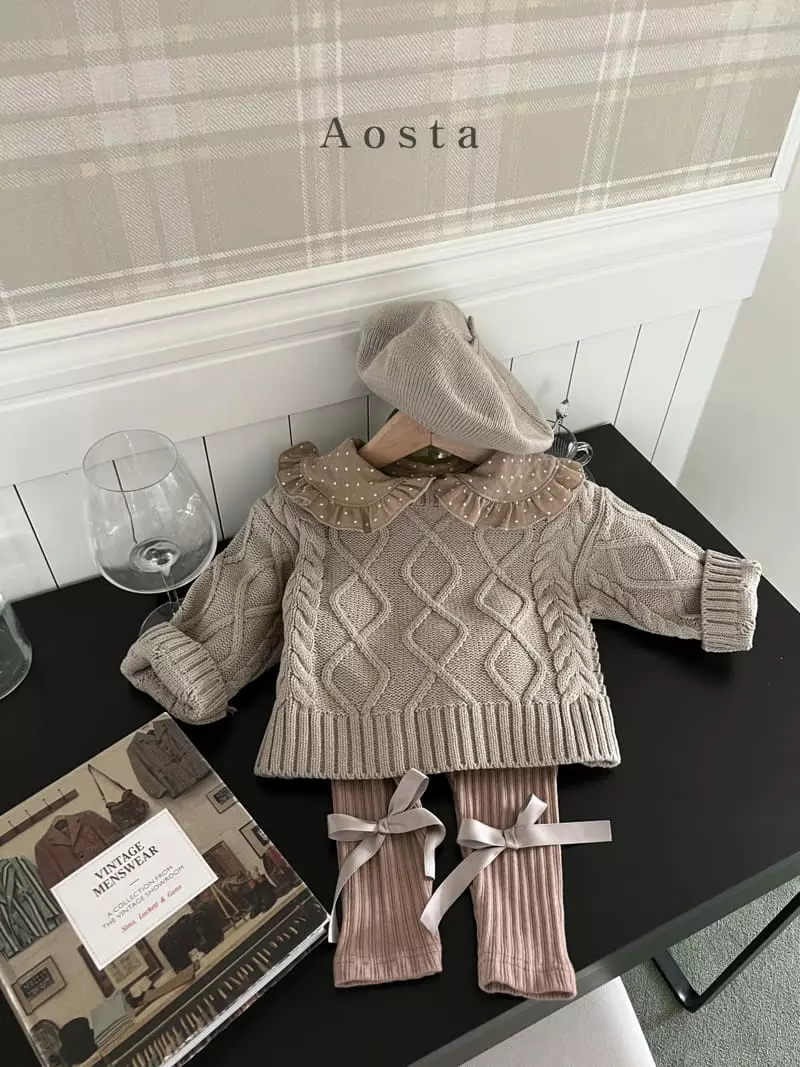 Aosta - Korean Children Fashion - #minifashionista - Tiwd Knit Tee - 7