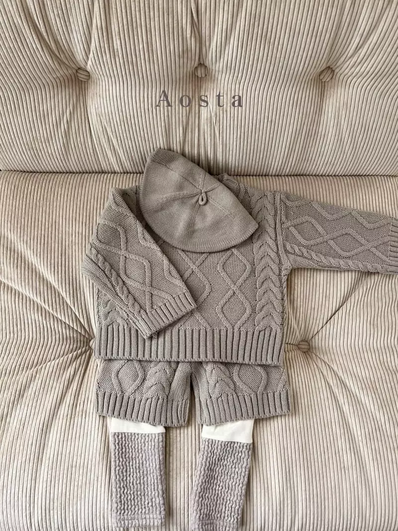 Aosta - Korean Children Fashion - #prettylittlegirls - Tiwd Knit Tee - 8