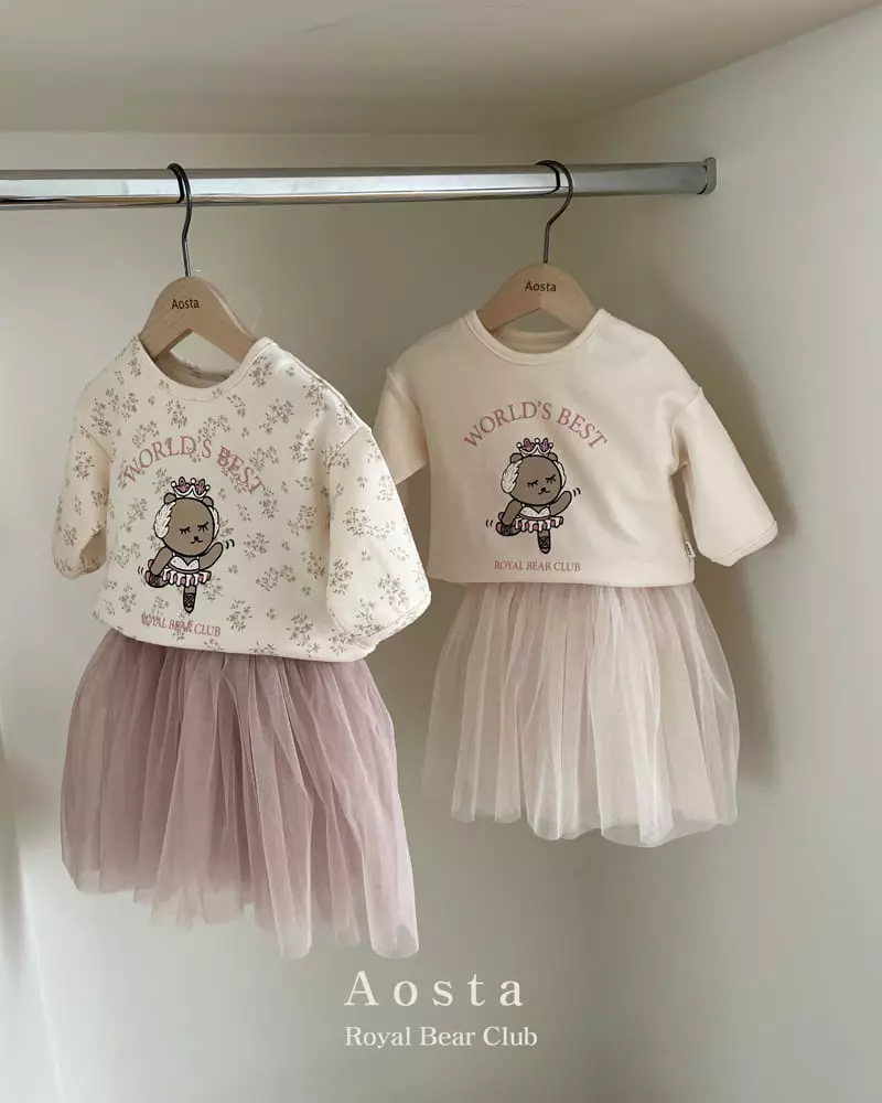 Aosta - Korean Children Fashion - #toddlerclothing - Royal Bear Ballet Tee - 4
