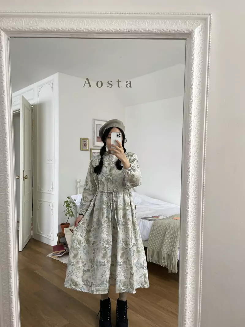 Aosta - Korean Women Fashion - #pursuepretty - Mom Rose One-piece - 8