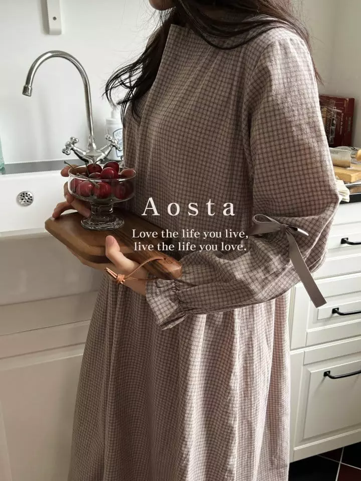 Aosta - Korean Women Fashion - #thelittlethings - Mom Ribbon One-piece - 5