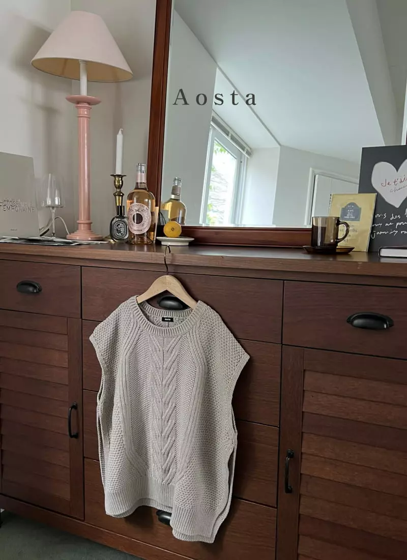 Aosta - Korean Women Fashion - #womensfashion - Mom Twid Knit Vest - 2