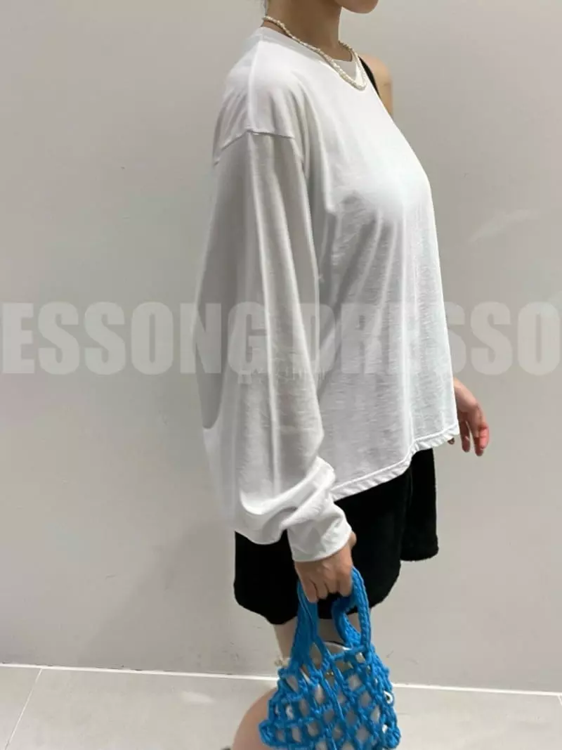 Auver_Fit - Korean Women Fashion - #momslook - One Shoulder Sweatshirt - 12