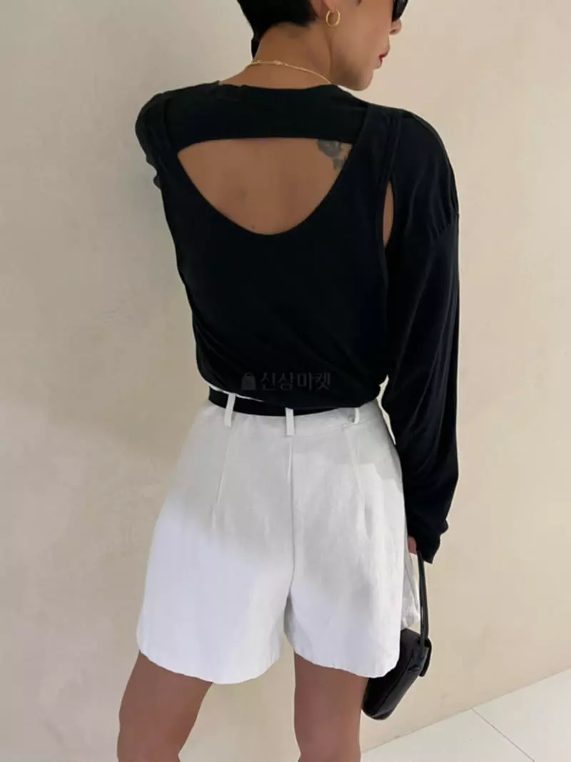 Auver_Fit - Korean Women Fashion - #momslook - Back Circle Sweatshirt - 6