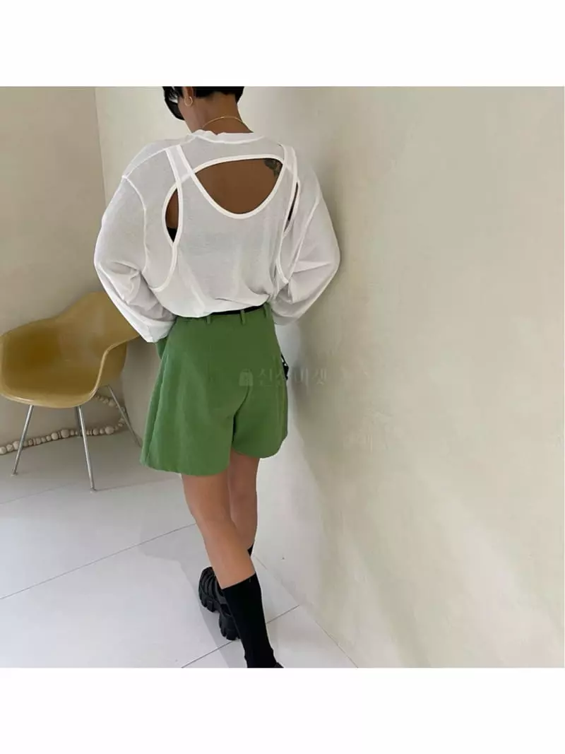 Auver_Fit - Korean Women Fashion - #womensfashion - Back Circle Sweatshirt