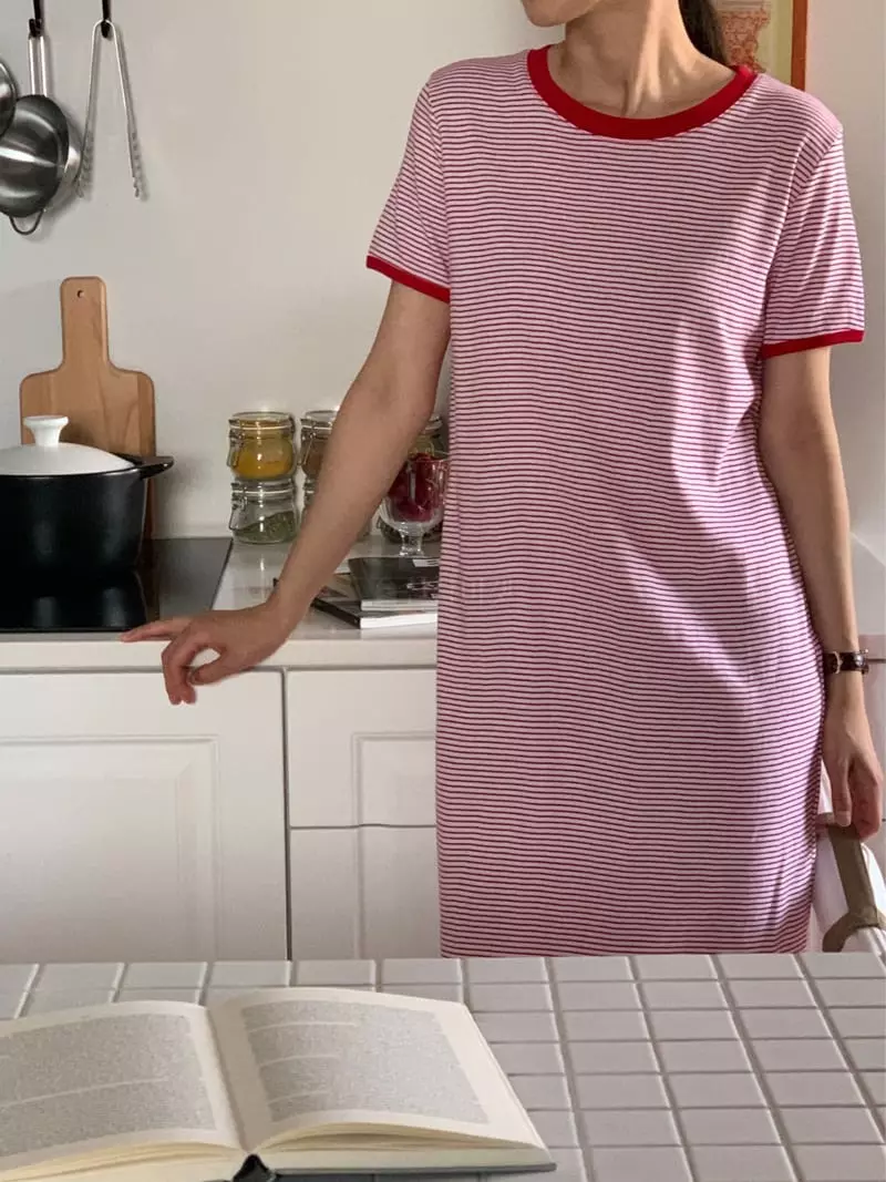 Baking Powder - Korean Women Fashion - #momslook - Peach One-piece - 6
