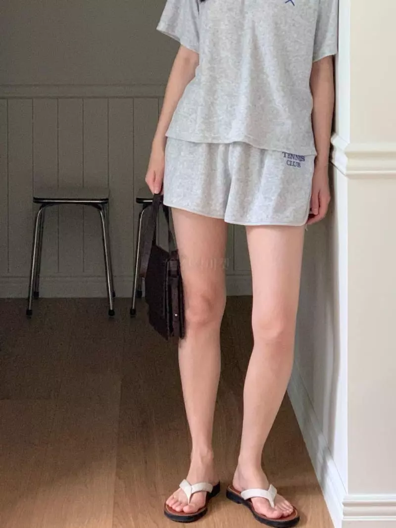 Baking Powder - Korean Women Fashion - #momslook - Terry Shorts - 2