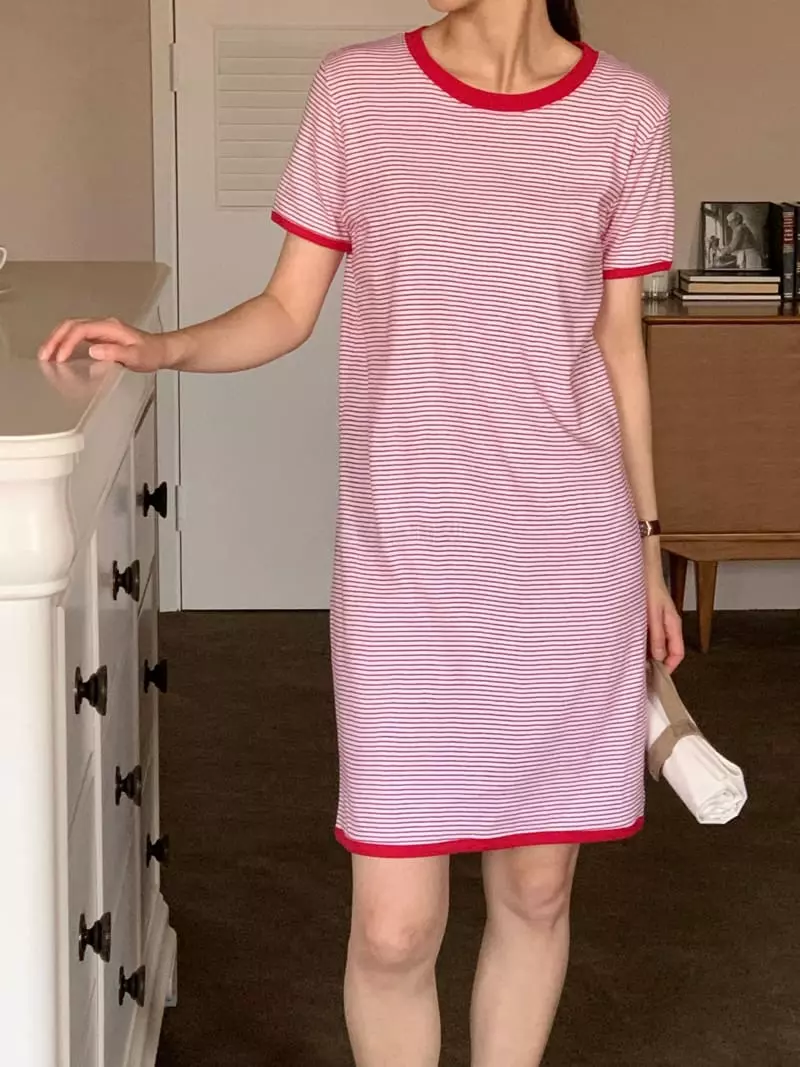 Baking Powder - Korean Women Fashion - #womensfashion - Peach One-piece - 7