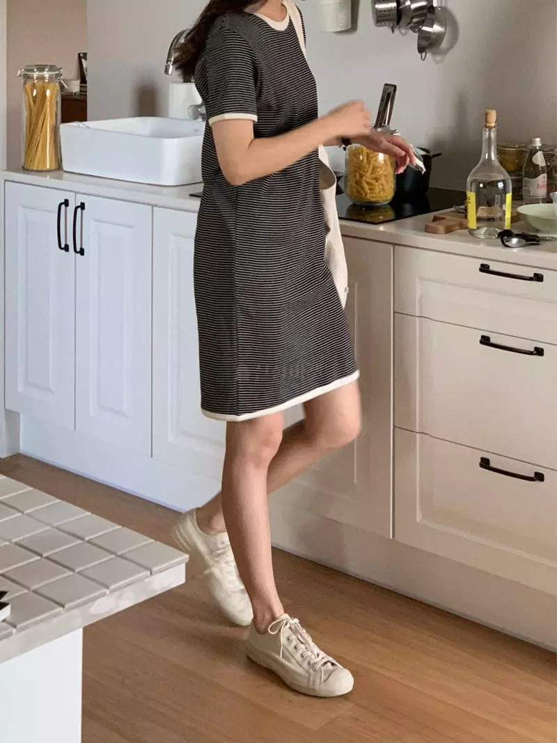 Baking Powder - Korean Women Fashion - #womensfashion - Peach One-piece - 9