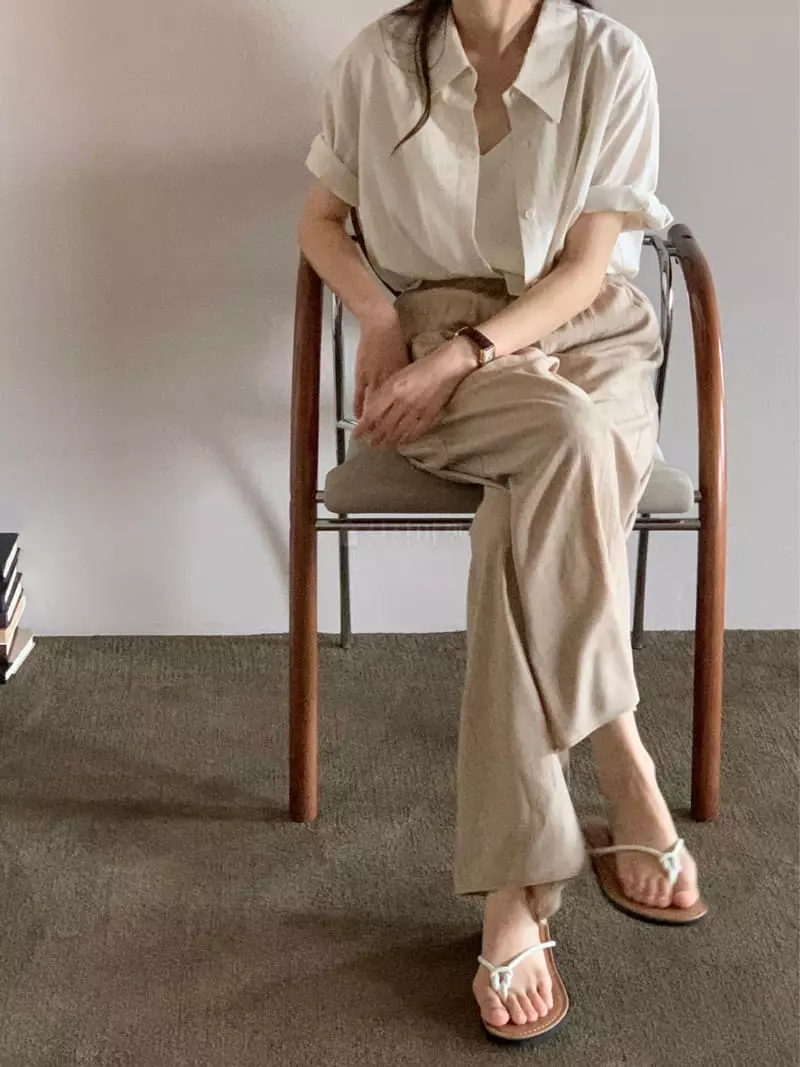 Baking Powder - Korean Women Fashion - #womensfashion - Flow Banding Pants - 7