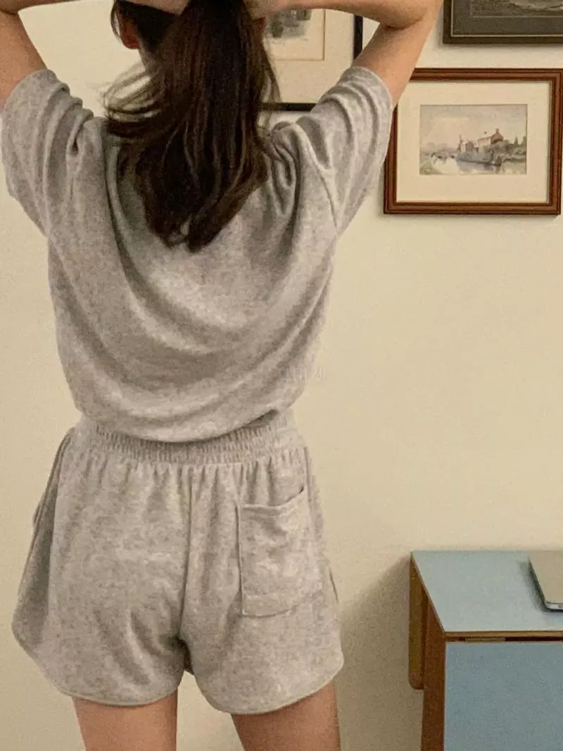 Baking Powder - Korean Women Fashion - #womensfashion - Terry Shorts