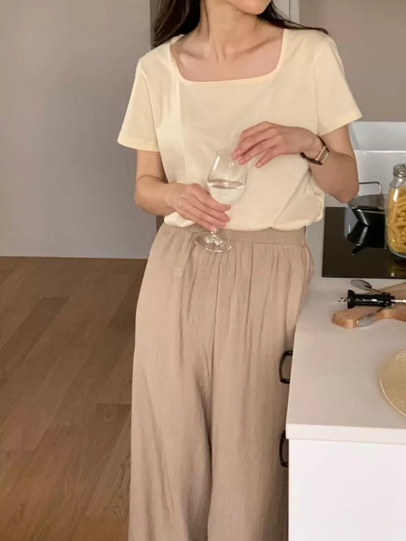 Baking Powder - Korean Women Fashion - #womensfashion - Clari Short Sleeves Tee - 3