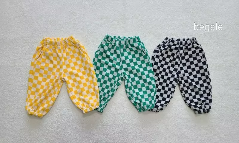 Beagle - Korean Children Fashion - #childrensboutique - Checker Terry Pants