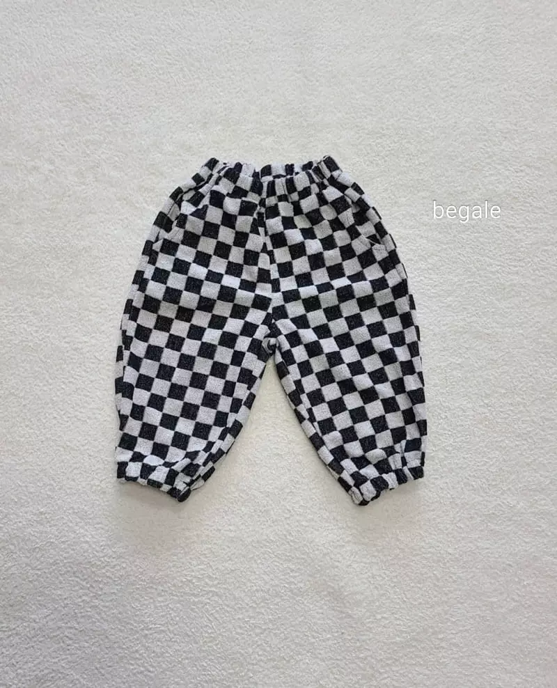 Beagle - Korean Children Fashion - #kidsshorts - Checker Terry Pants - 5