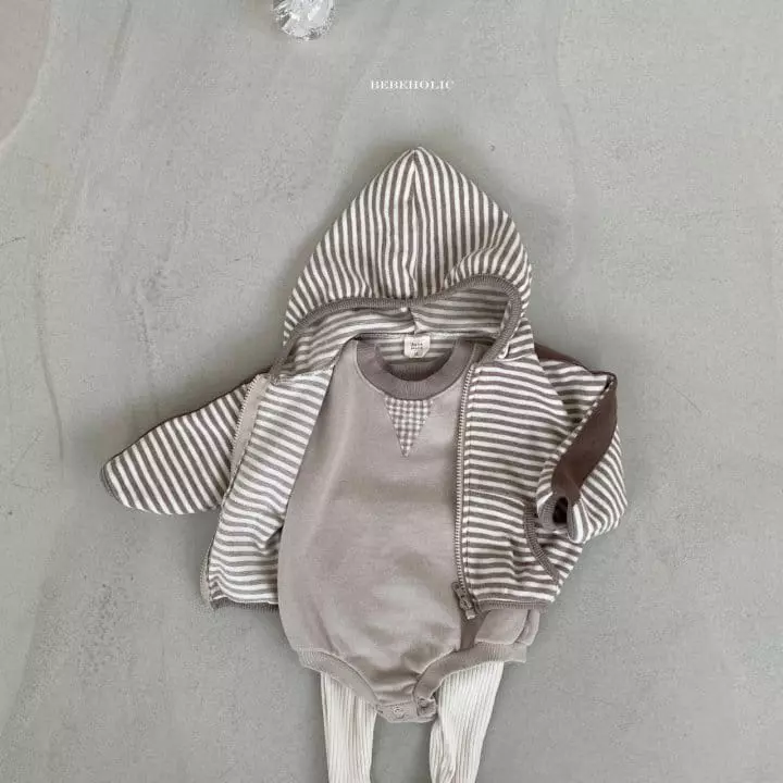 Bebe Holic - Korean Baby Fashion - #smilingbaby - Tape Hoody Zip-up - 4