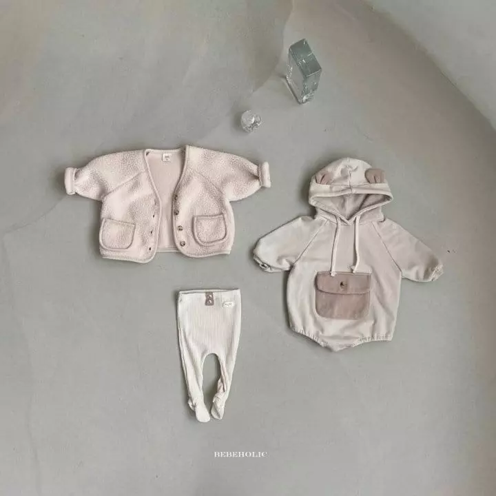 Bebe Holic - Korean Baby Fashion - #smilingbaby - Kangaroo Bodysuit - 4