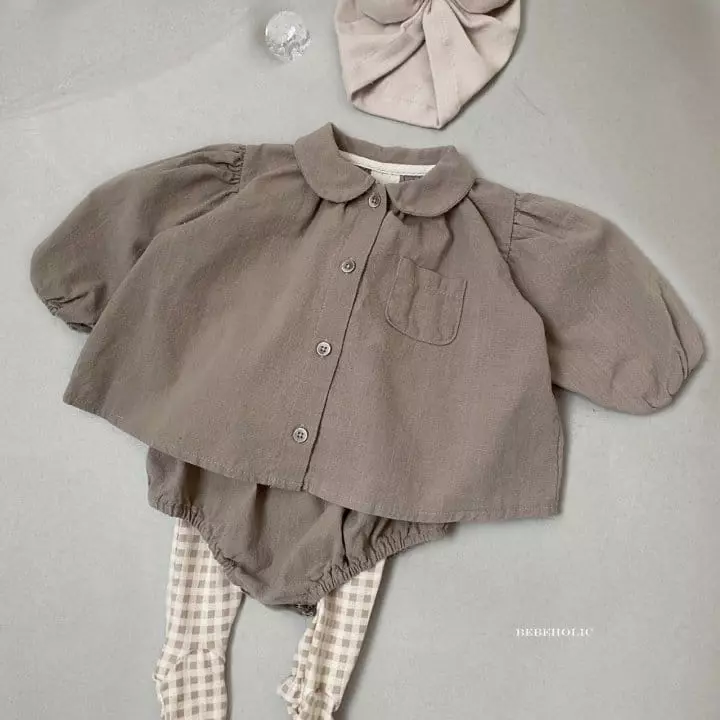 Bebe Holic - Korean Baby Fashion - #babyboutique - Circle Collar Top Bottom Set - 8