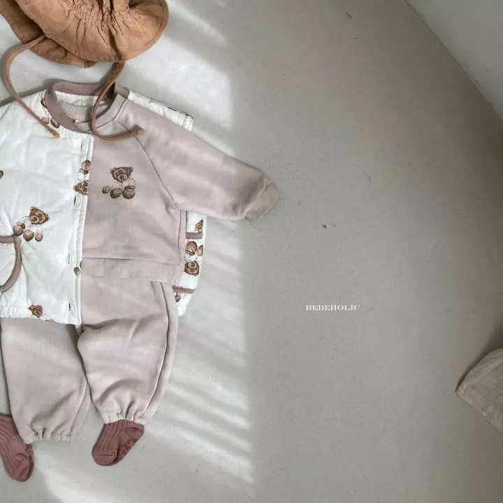 Bebe Holic - Korean Baby Fashion - #babyboutique - Bear Top Bottom Set - 6
