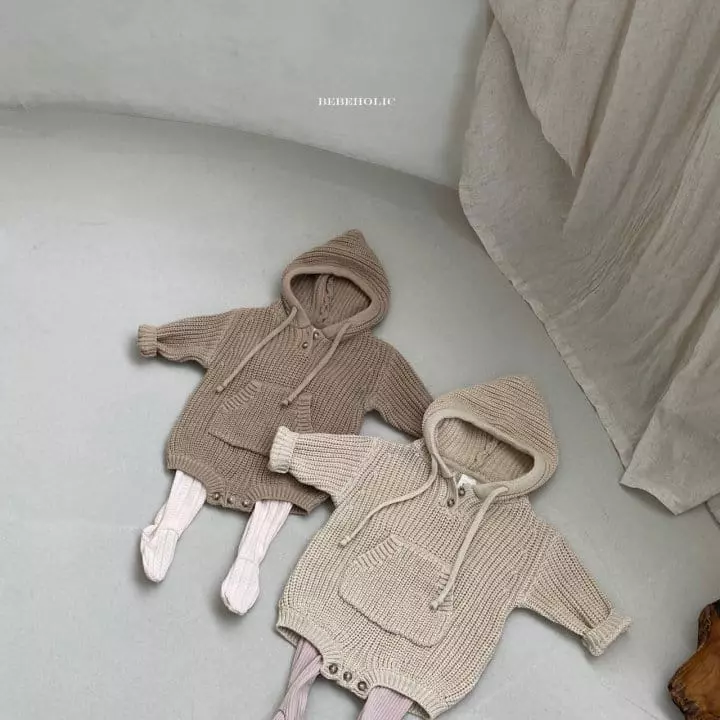 Bebe Holic - Korean Baby Fashion - #babyboutique - Hoody Knit Bodysuit