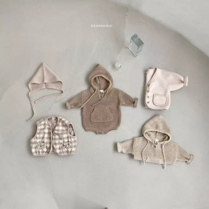 Bebe Holic - Korean Baby Fashion - #babyboutique - Hoody Knit Bodysuit - 2