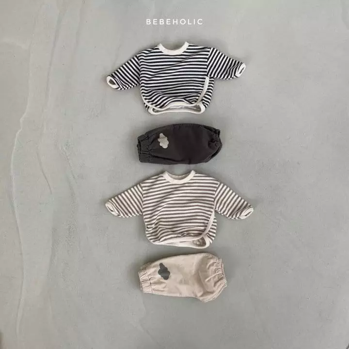 Bebe Holic - Korean Baby Fashion - #babyboutiqueclothing - Stripes Piping Tee - 2