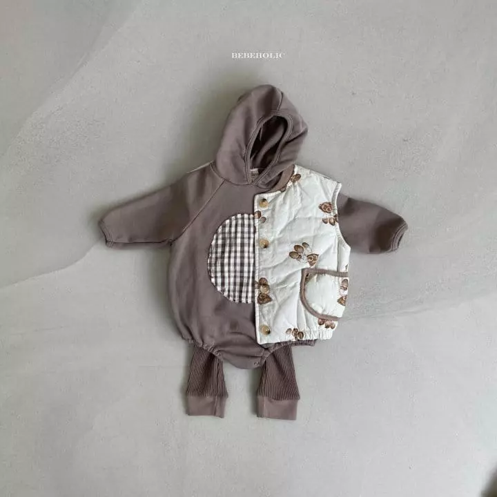 Bebe Holic - Korean Baby Fashion - #babyboutiqueclothing - Check Circle Bodysuit - 6