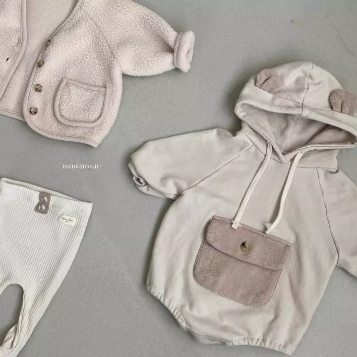 Bebe Holic - Korean Baby Fashion - #babyboutiqueclothing - Kangaroo Bodysuit - 5
