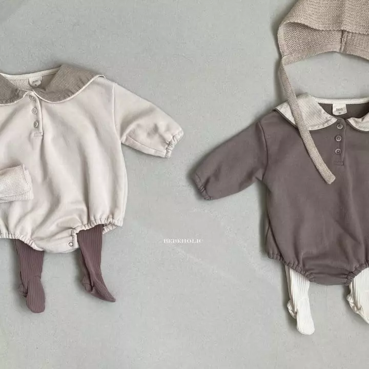 Bebe Holic - Korean Baby Fashion - #babyboutiqueclothing - Downey Collar Bodysuit - 2