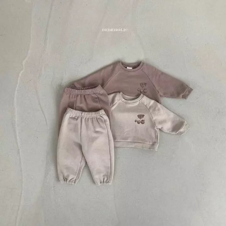 Bebe Holic - Korean Baby Fashion - #babyboutiqueclothing - Bear Top Bottom Set - 8