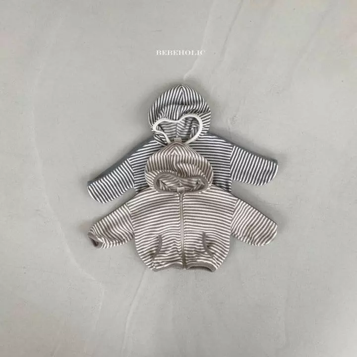 Bebe Holic - Korean Baby Fashion - #babyclothing - Tape Hoody Zip-up - 6