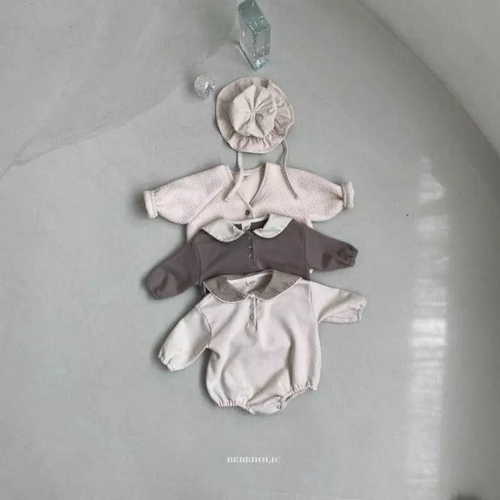 Bebe Holic - Korean Baby Fashion - #babyclothing - Downey Collar Bodysuit - 3