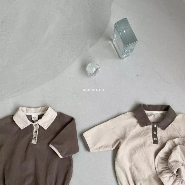 Bebe Holic - Korean Baby Fashion - #babyclothing - Dean Collar Shirt Bodysuit - 2