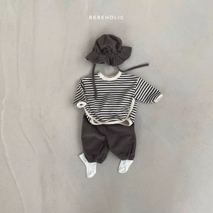Bebe Holic - Korean Baby Fashion - #babyclothing - Stripes Piping Tee - 4
