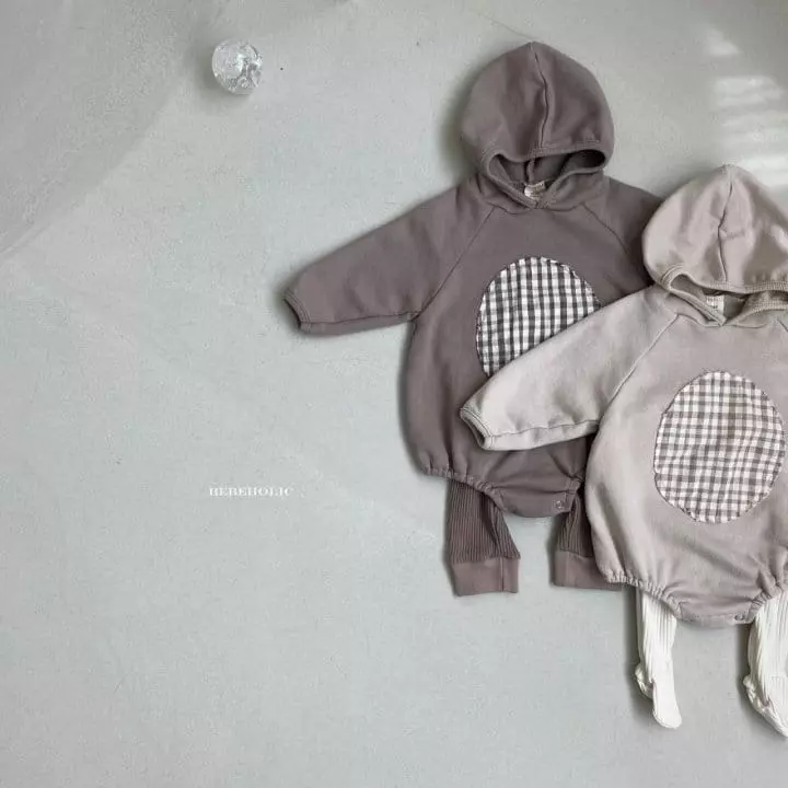 Bebe Holic - Korean Baby Fashion - #babyfashion - Check Circle Bodysuit - 8