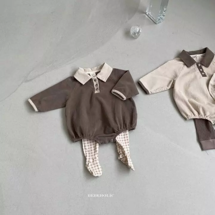 Bebe Holic - Korean Baby Fashion - #babyfashion - Dean Collar Shirt Bodysuit - 3