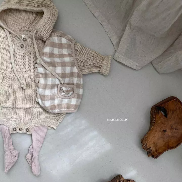Bebe Holic - Korean Baby Fashion - #babyfashion - Hoody Knit Bodysuit - 5