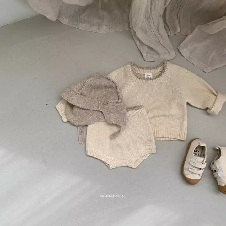 Bebe Holic - Korean Baby Fashion - #babyfashion - Color Knit Top Bottom Set - 3