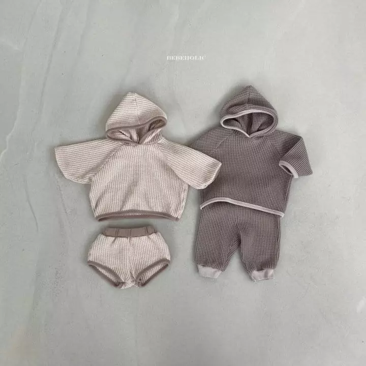Bebe Holic - Korean Baby Fashion - #babyfever - Waffle Hoody Tee