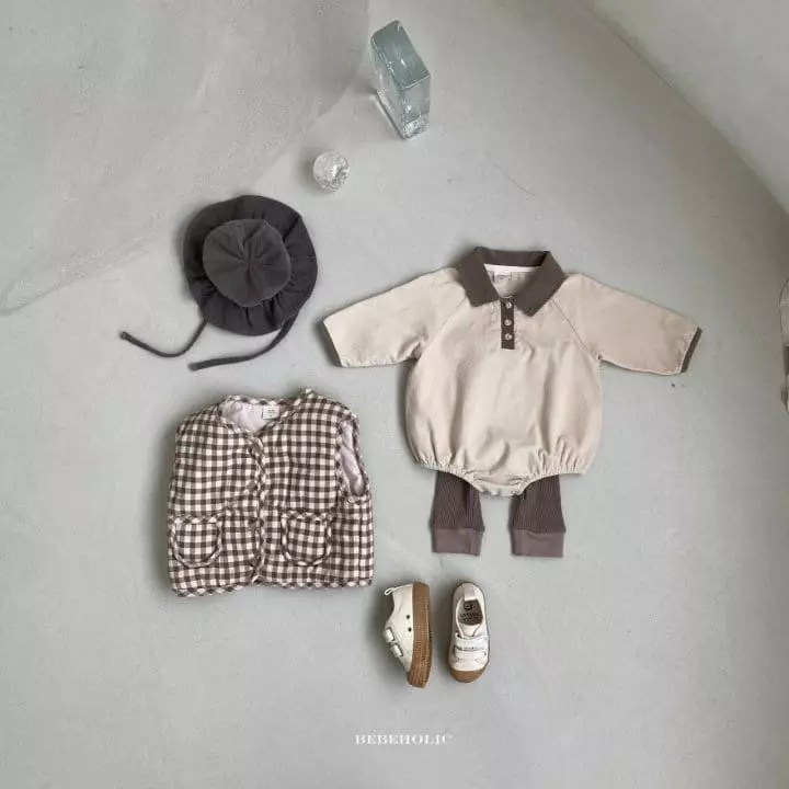 Bebe Holic - Korean Baby Fashion - #babyfashion - Dean Collar Shirt Bodysuit - 4